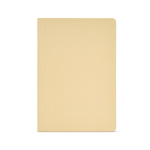 Libreta de fibra de bambú con espacio para la fecha A5 hojas a puntos color marrón claro vista frontal