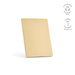 Libreta de fibra de bambú con espacio para la fecha A5 hojas a puntos color marrón claro