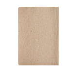 Libreta con cubierta flexible de caña de azúcar A5 hojas a puntos color amarillo vista trasera