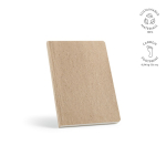 Libreta con cubierta flexible de caña de azúcar A5 hojas a puntos color amarillo