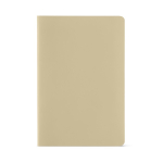 Libreta de papel piedra con páginas impermeables A5 hojas en blanco color beige vista frontal