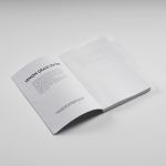 Cuaderno con tapa flexible de limoncillo hojas a puntos color verde claro tercera vista de ambiente