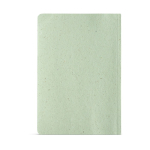 Cuaderno con tapa flexible de limoncillo hojas a puntos color verde claro vista trasera