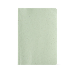 Cuaderno con tapa flexible de limoncillo hojas a puntos color verde claro vista frontal