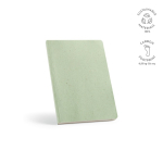 Cuaderno con tapa flexible de limoncillo hojas a puntos color verde claro