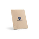Cuaderno con cubierta de banana y espacio para fecha A5 hojas a puntos color champagne