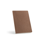 Libreta con portada flexible de residuos de café A5 hojas a puntos color marrón claro