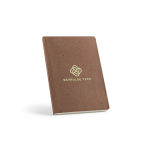 Libreta con portada flexible de residuos de café A5 hojas a puntos color marrón claro