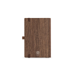 Libreta eco con portada que simula las vetas de madera A5 hojas en blanco color marrón oscuro vista trasera