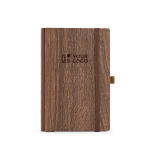 Libreta eco con portada que simula las vetas de madera A5 hojas en blanco vista principal