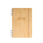 Cuaderno de bambú con espiral y goma de cierre A5 hojas a puntos vista principal