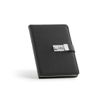 Libreta con candado de cierre de contraseña y tapa eco A5 hojas en blanco color negro