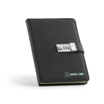 Libreta con candado de cierre de contraseña y tapa eco A5 hojas en blanco color negro segunda vista