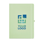 Libretas publicitarias de papel reciclado tapa dura A4 hojas a rayas vista principal