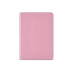 Libreta publicitaria con cubierta de cartón reciclado A6 hojas a rayas color rosa vista frontal