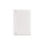 Libreta de tapa dura con cartón de leche reciclado A5 hojas a puntos color blanco vista trasera