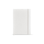 Libreta de tapa dura con cartón de leche reciclado A5 hojas a puntos color blanco vista frontal