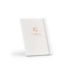 Libreta de tapa dura con cartón de leche reciclado A5 hojas a puntos color blanco