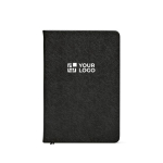 Cuaderno de tapa dura en piel sintética reciclada con dos bolsillos A5 vista principal