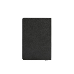 Libreta con tapa flexible de cuero sintético eco A5 hojas a puntos color negro vista trasera