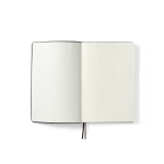 Libreta con tapa flexible de cuero sintético eco A5 hojas a puntos color negro vista de detalle
