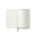 Libreta con tapa flexible de cuero sintético eco A5 hojas a puntos color negro tercera vista frontal