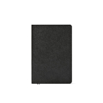 Libreta con tapa flexible de cuero sintético eco A5 hojas a puntos color negro vista frontal