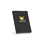 Libreta con tapa flexible de cuero sintético eco A5 hojas a puntos color negro