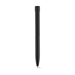 Bolígrafo de aluminio reciclado con pulsación magnética tinta negra color negro vista frontal