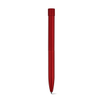 Bolígrafo de aluminio reciclado con pulsación magnética tinta negra color rojo