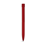 Bolígrafo de aluminio reciclado con pulsación magnética tinta negra color rojo vista trasera