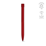 Bolígrafo de aluminio reciclado con pulsación magnética tinta negra color rojo