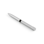 Bolígrafo de aluminio reciclado con pulsación magnética tinta negra color plateado segunda vista