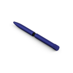 Bolígrafo de aluminio reciclado con pulsación magnética tinta negra color azul marino segunda vista
