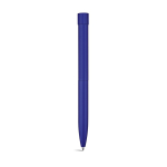 Bolígrafo de aluminio reciclado con pulsación magnética tinta negra color azul marino vista trasera