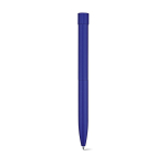 Bolígrafo de aluminio reciclado con pulsación magnética tinta negra color azul marino vista frontal