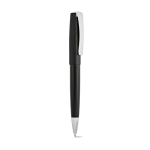 Bolígrafo de aluminio reciclado con mecanismo de rotación tinta negra color negro