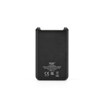 Batería externa de plástico reciclado con carga rápida 6.000 mAh color negro vista trasera