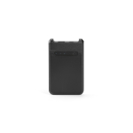 Batería externa de plástico reciclado con carga rápida 6.000 mAh color negro vista frontal