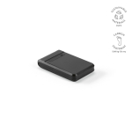 Batería externa de plástico reciclado con carga rápida 6.000 mAh color negro