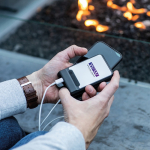 Batería externa de plástico reciclado con carga rápida 6.000 mAh color negro