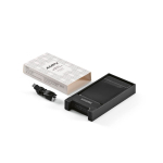 Batería externa de plástico reciclado con carga rápida 6.000 mAh color negro