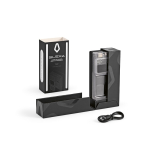 Powerbank de plástico reciclado con pantalla LED 20.000 mAh color negro