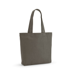 Bolsa de algodón reciclado y RPET con asas largas 180 g/m2 color gris