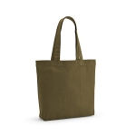 Bolsa de la compra de algodón y poliéster reciclado 220 g/m2 color verde militar