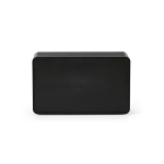 Altavoz inalámbrico de plástico reciclado con pantalla LCD 15W color negro vista trasera