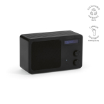 Altavoz inalámbrico de plástico reciclado con pantalla LCD 15W color negro
