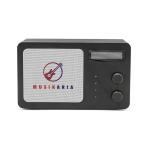 Altavoz inalámbrico de plástico reciclado con pantalla LCD 15W color negro