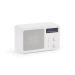 Altavoz inalámbrico de plástico reciclado con pantalla LCD 15W color blanco