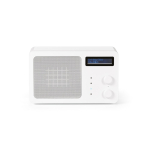 Altavoz inalámbrico de plástico reciclado con pantalla LCD 15W color blanco vista frontal
